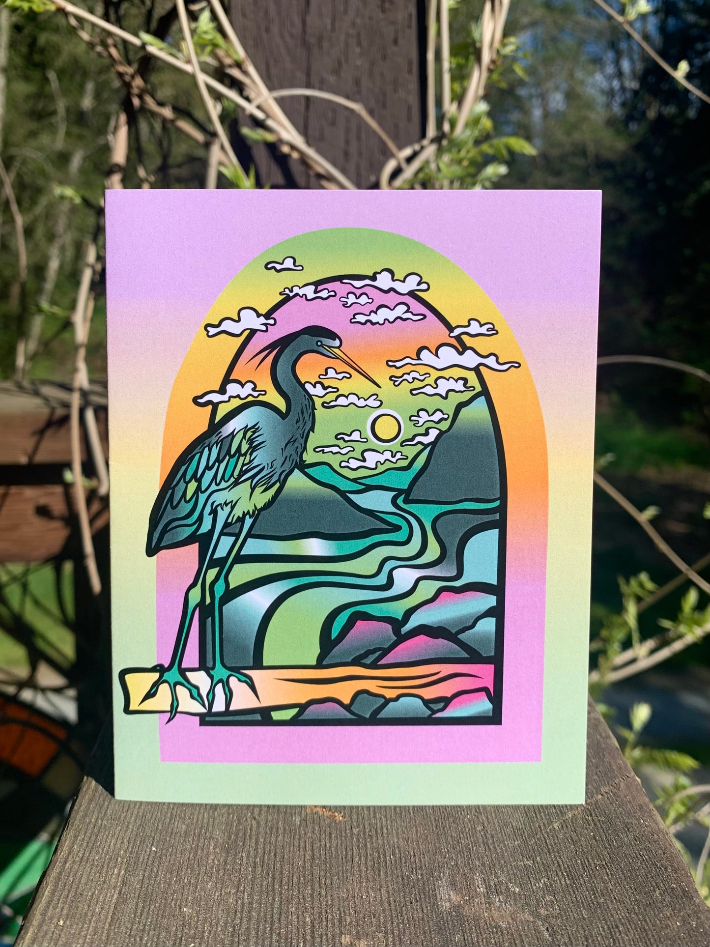 Heron Greeting Card
