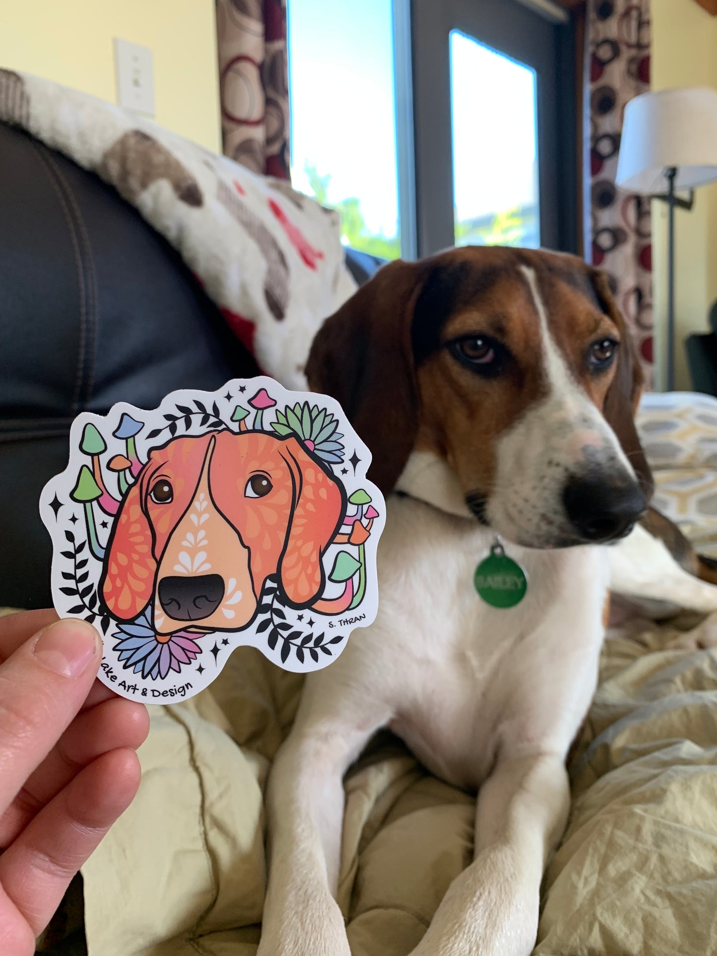 Bailey- Hound Dog Sticker