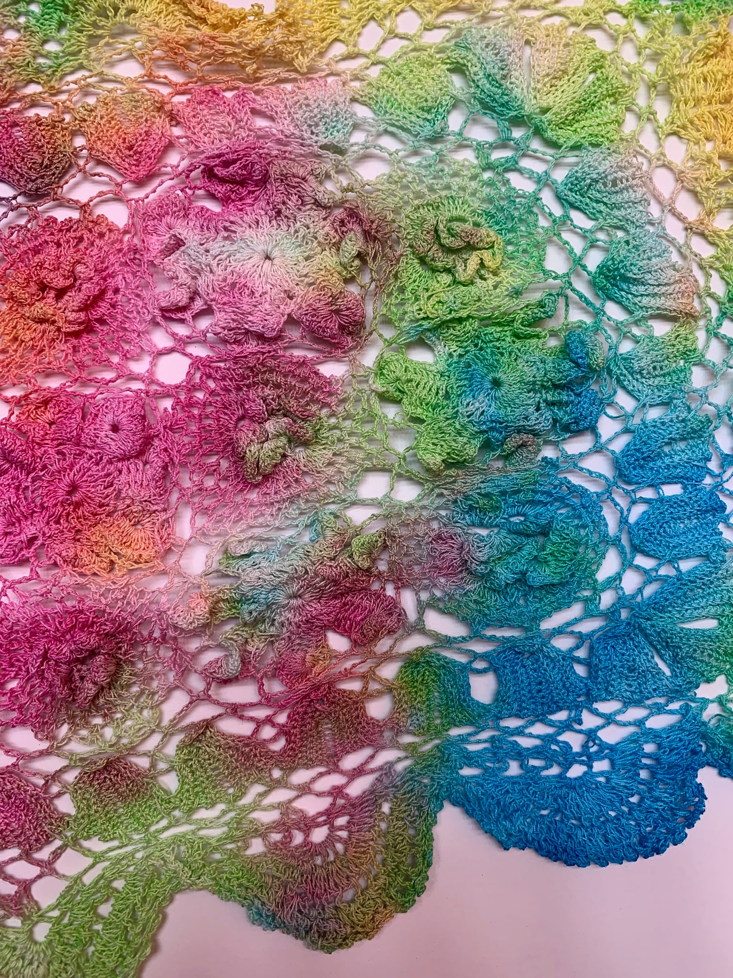 Rainbow Textured Doily