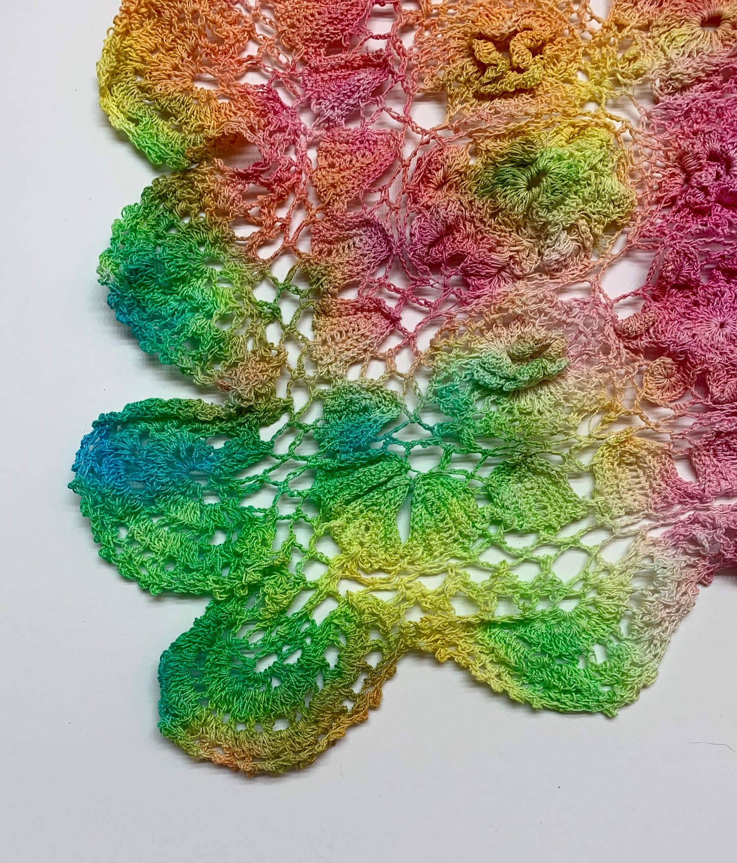 Rainbow Textured Doily