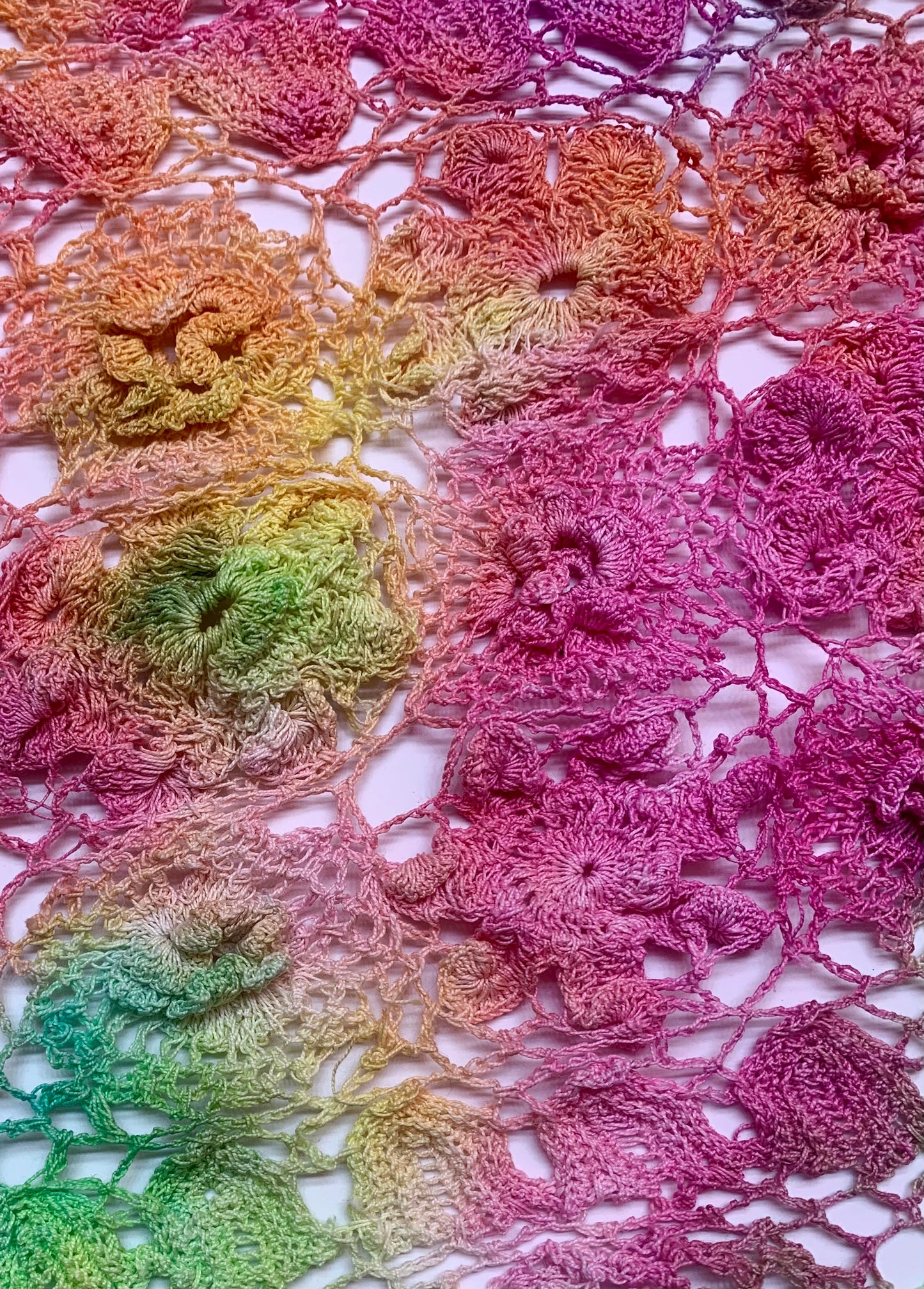 Rainbow Textured Doily